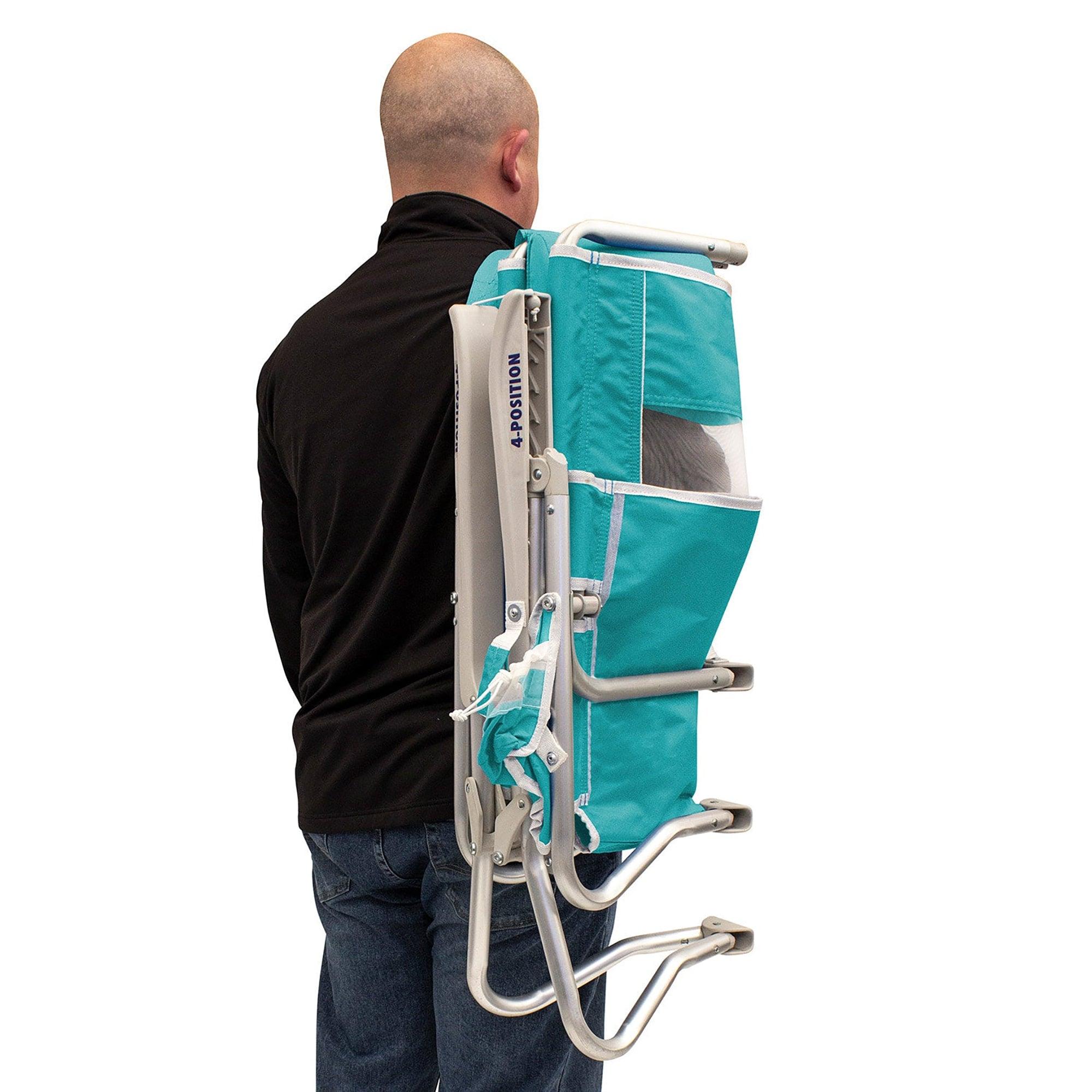 Rust-Resistant Aluminum Bi-Fold Beach Chair - Choice 601 - Portable Heavy-Duty Low Boy Chair for Ocean Side Detail