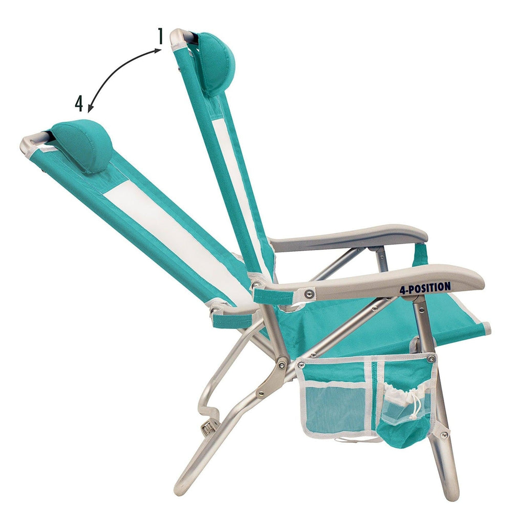 Rust-Resistant Aluminum Bi-Fold Beach Chair - Choice 601 - Portable Heavy-Duty Low Boy Chair for Ocean Side Detail