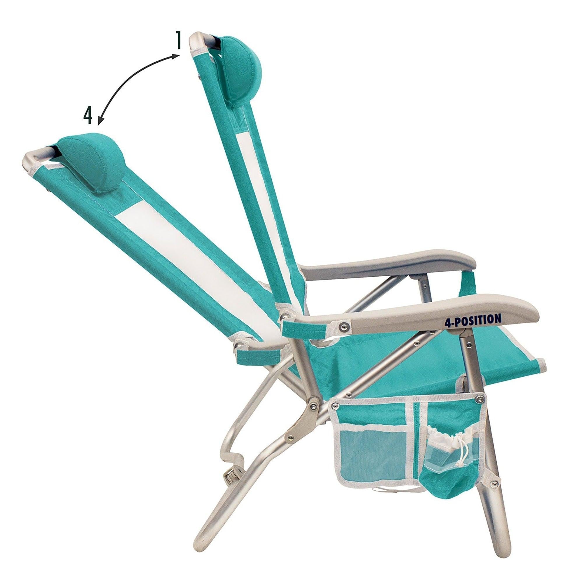 Rust-Resistant Aluminum Bi-Fold Beach Chair - Choice 601 - Portable Heavy-Duty Low Boy Chair for Ocean Side Detail