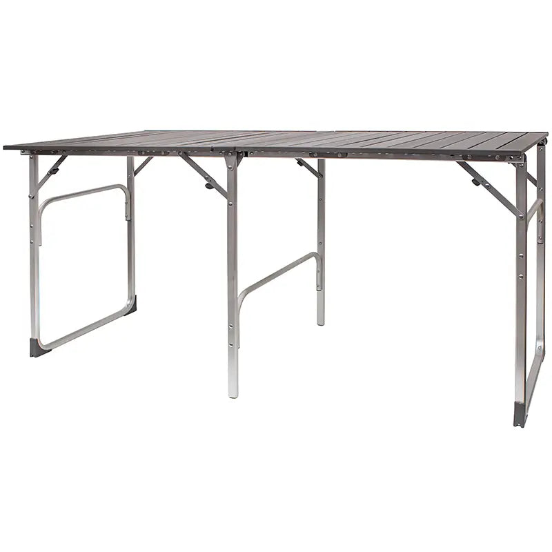 Heavy-Duty Grilling Slim-Fold Table - Choice 196 - Portable Camping Table with Heat-Resistant Countertop - Default Title