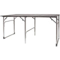 Heavy-Duty Grilling Slim-Fold Table - Choice 196 - Portable Camping Table with Heat-Resistant Countertop - Default Title