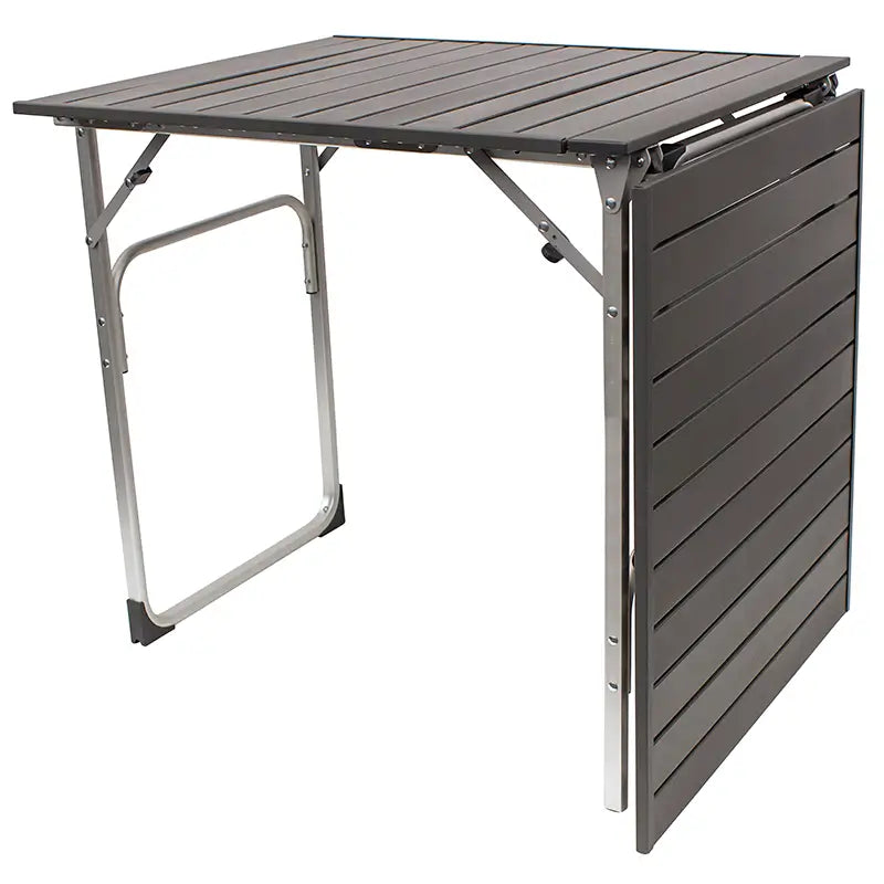 Heavy-Duty Grilling Slim-Fold Table - Choice 196 - Portable Camping Table with Heat-Resistant Countertop Detail