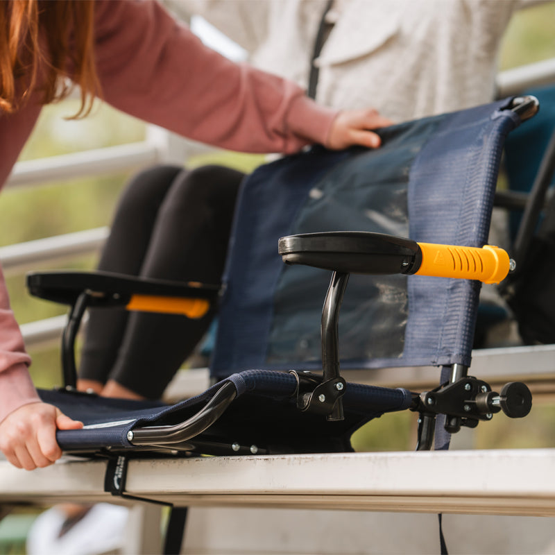 Premium All-Weather Stadium Rock-Cliner - Choice 540 - RoadTrip Rocker Smooth Motion Camp Chair Detail
