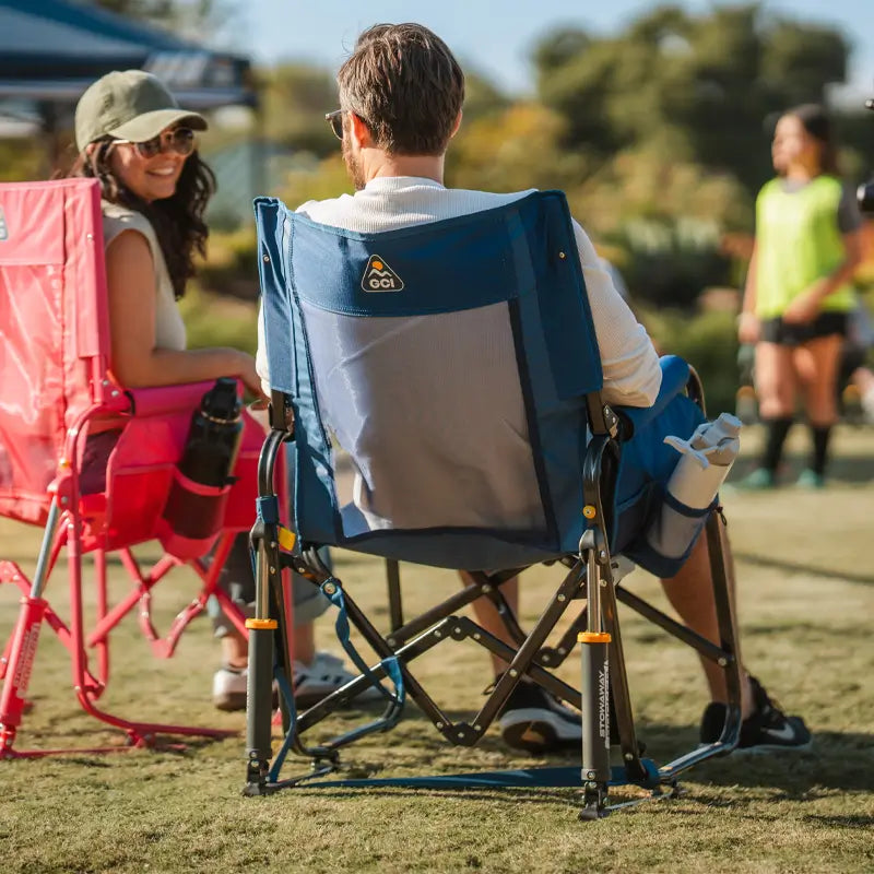 Smooth Motion Stowaway Rocker - Choice 794 - Freestyle Rocker Portable Outdoor Folding Chair Detail