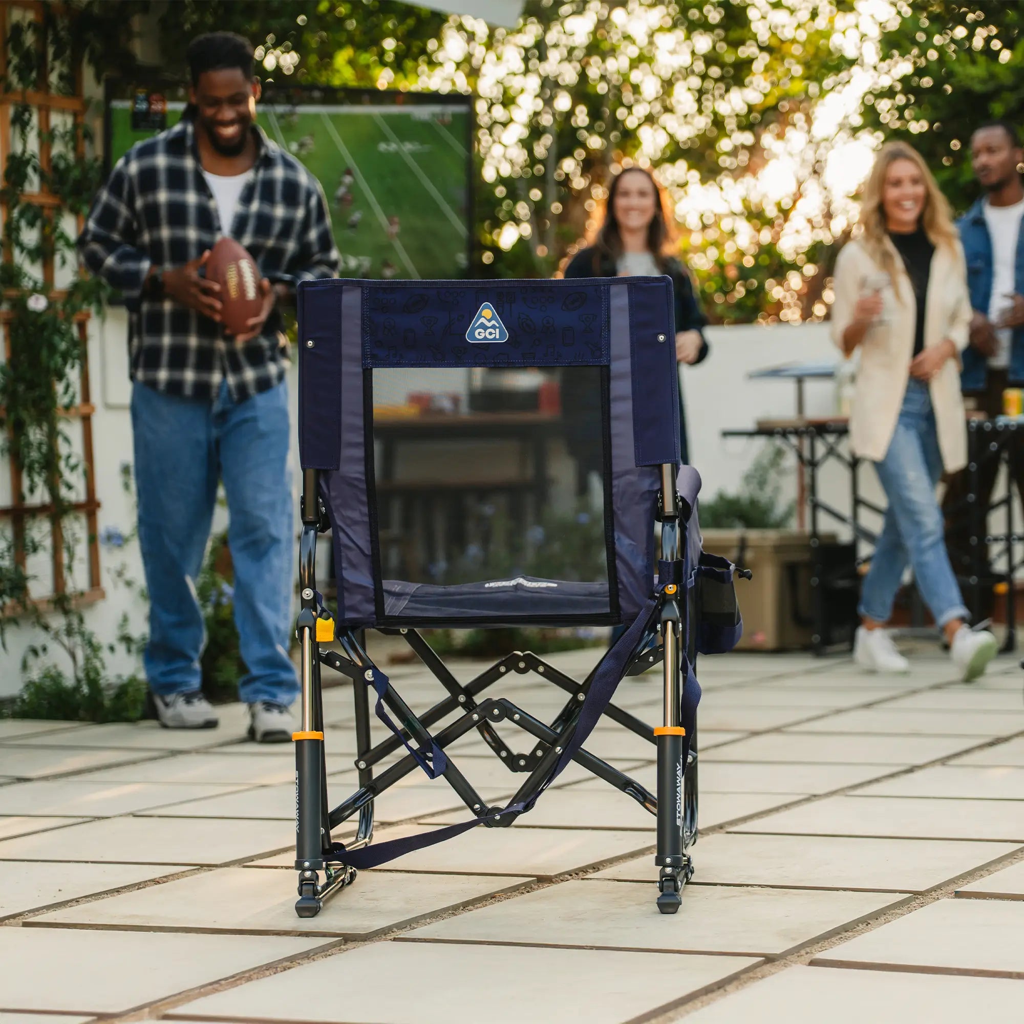 Smooth Motion Stowaway Rocker - Choice 794 - Freestyle Rocker Portable Outdoor Folding Chair Detail