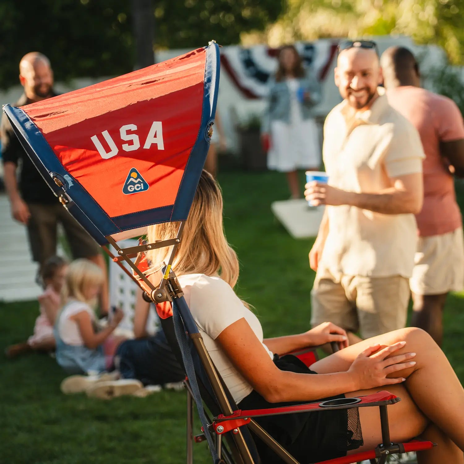 Premium All-Weather SunShade Accessory - USA Anniversary Deluxe - Choice 917 - Portable Beach Canopy with Adjustable Shade Angle Detail