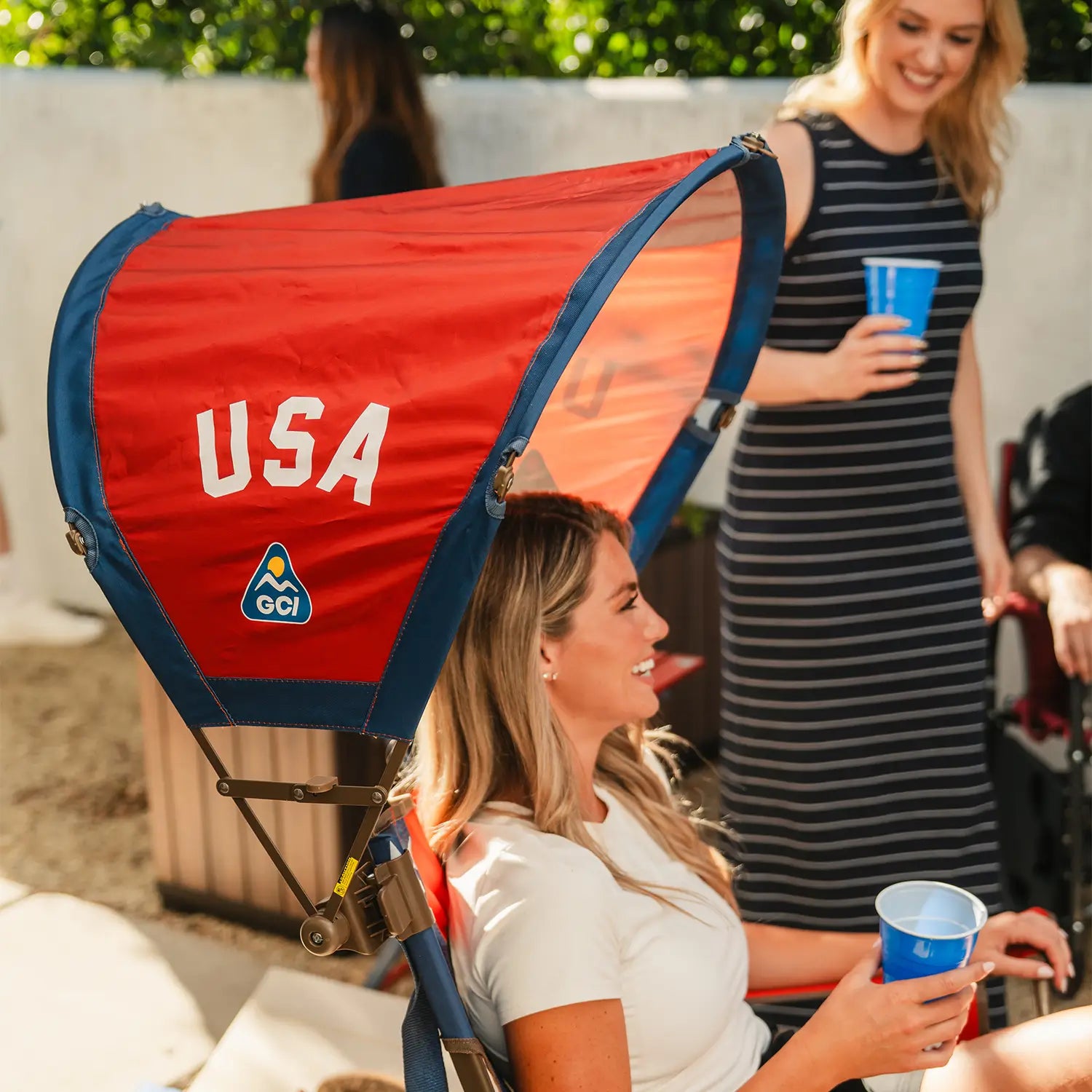 Premium All-Weather SunShade Accessory - USA Anniversary Deluxe - Choice 917 - Portable Beach Canopy with Adjustable Shade Angle Detail