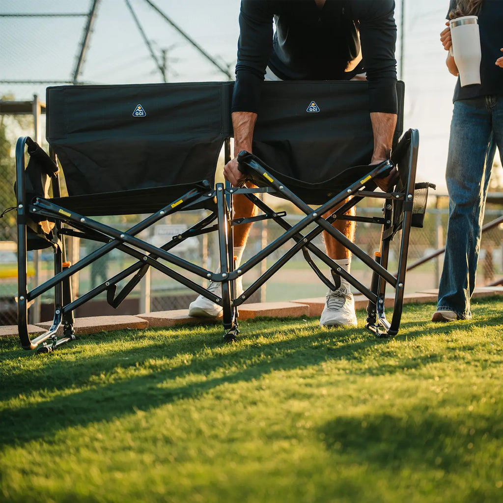 Patented Spring-Action Tandem Rocker - Choice 227 - Patented Spring-Action Rocking Chair for Camping Detail