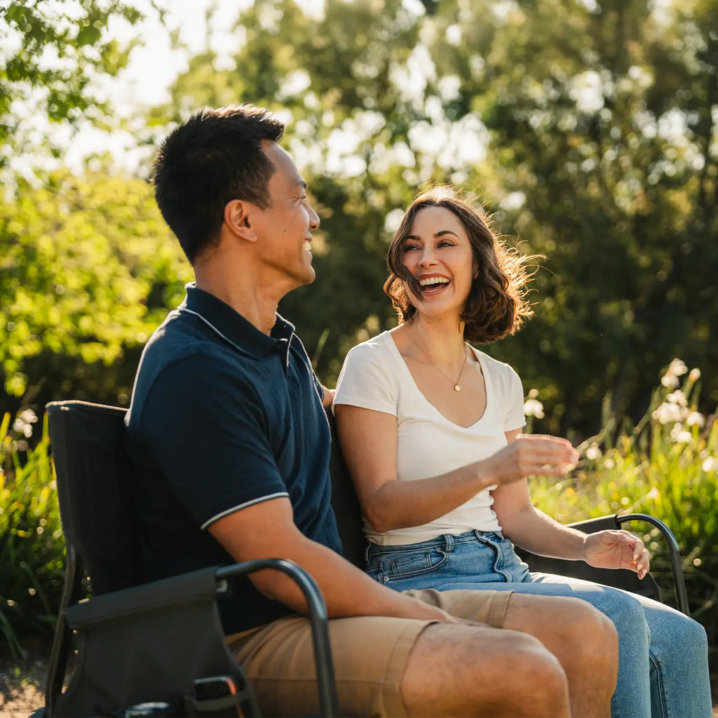 Patented Spring-Action Tandem Rocker - Choice 227 - Patented Spring-Action Rocking Chair for Camping Detail
