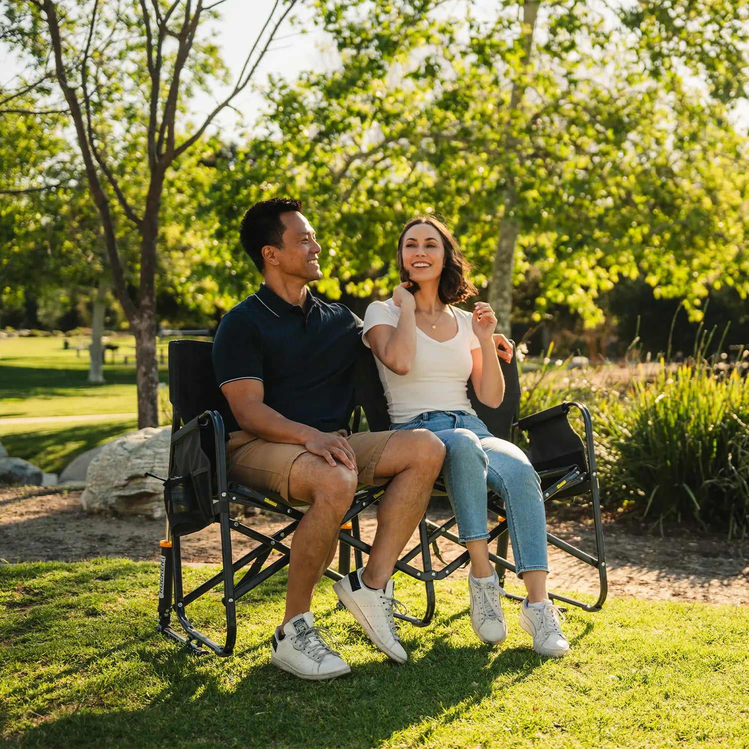 Patented Spring-Action Tandem Rocker - Choice 227 - Patented Spring-Action Rocking Chair for Camping Detail