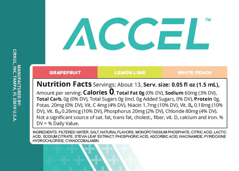 Refreshing Electrolyte Accel 6-Pack Variety Pack IZ9I - Vitamin-Infused Natural Refreshing Flavor Core Detail