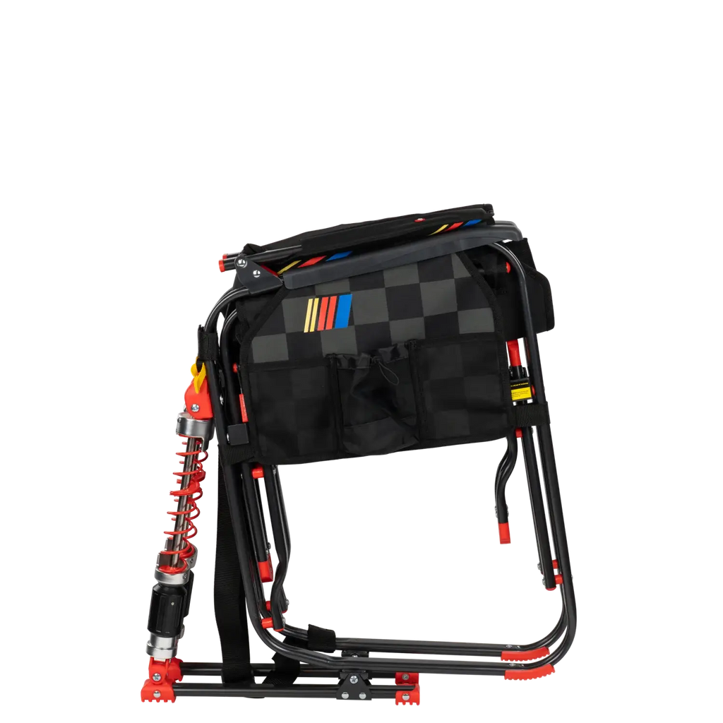 Premium All-Weather Adjustable Rocker - NASCAR - Choice 899 - Patented Spring-Action Rocking Chair for Camping Detail