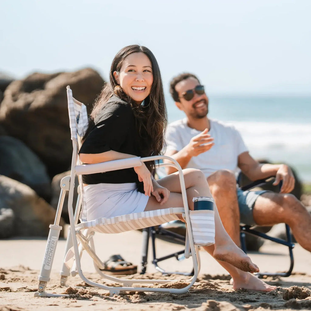 Patented Spring-Action Beach Rocker - Choice 712 - Freestyle Rocker Portable Outdoor Folding Chair Detail