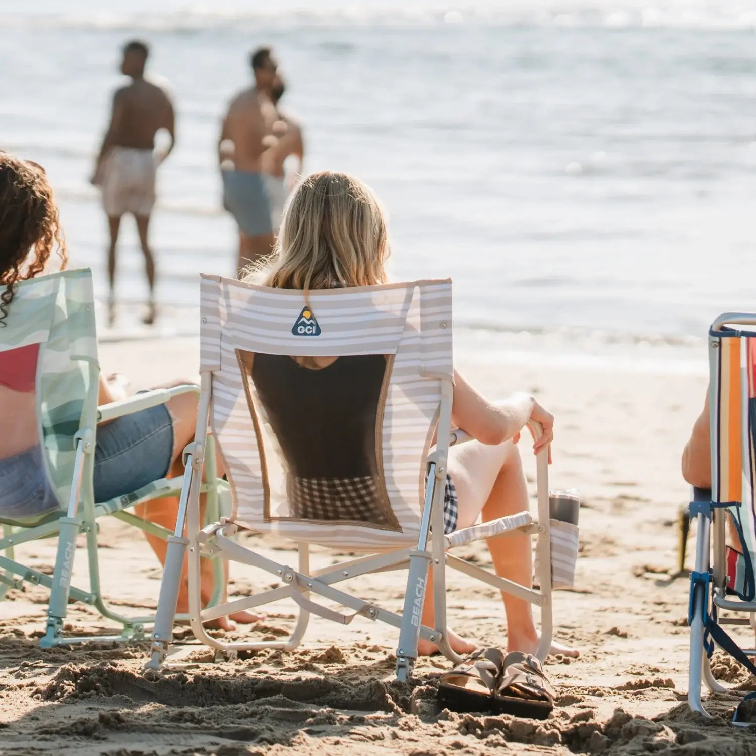Patented Spring-Action Beach Rocker - Choice 712 - Freestyle Rocker Portable Outdoor Folding Chair Detail