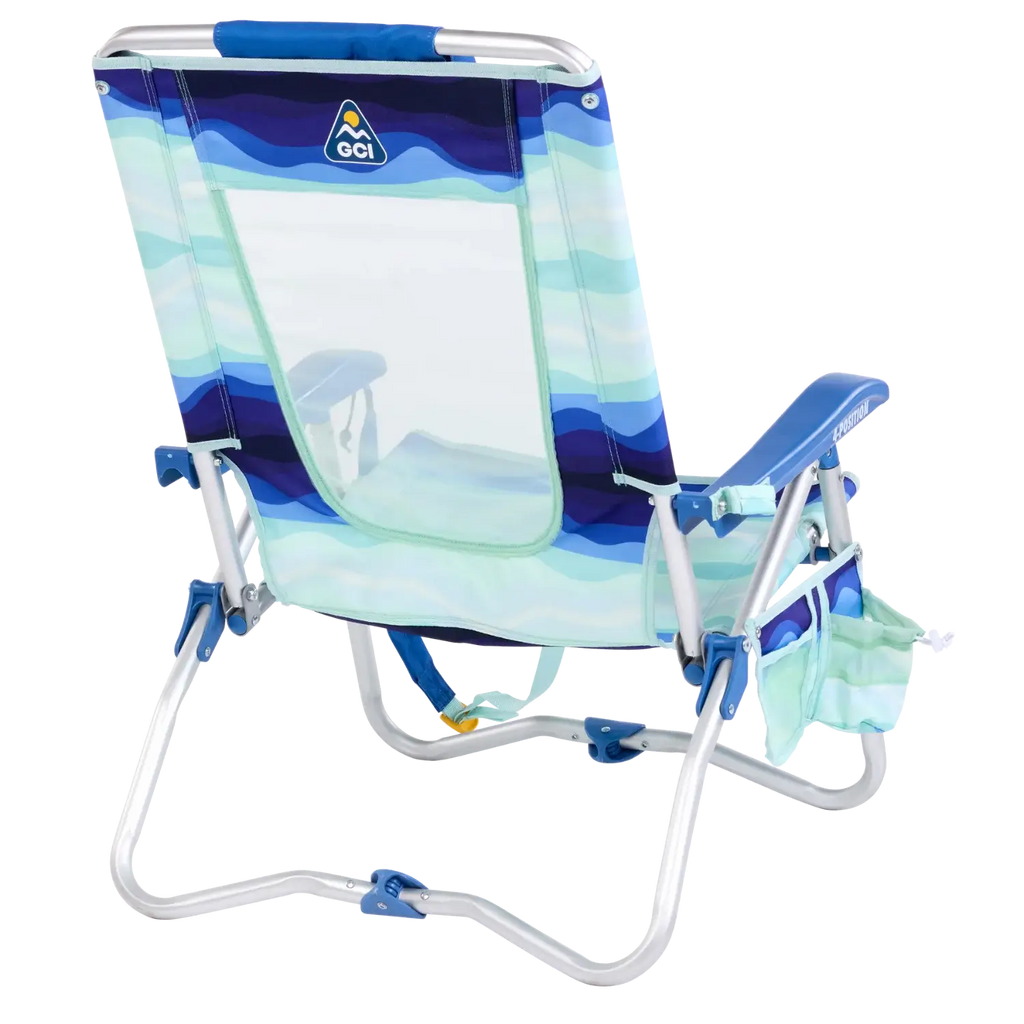 Rust-Resistant Aluminum Bi-Fold Beach Chair - Choice 601 - Portable Heavy-Duty Low Boy Chair for Ocean Side Detail