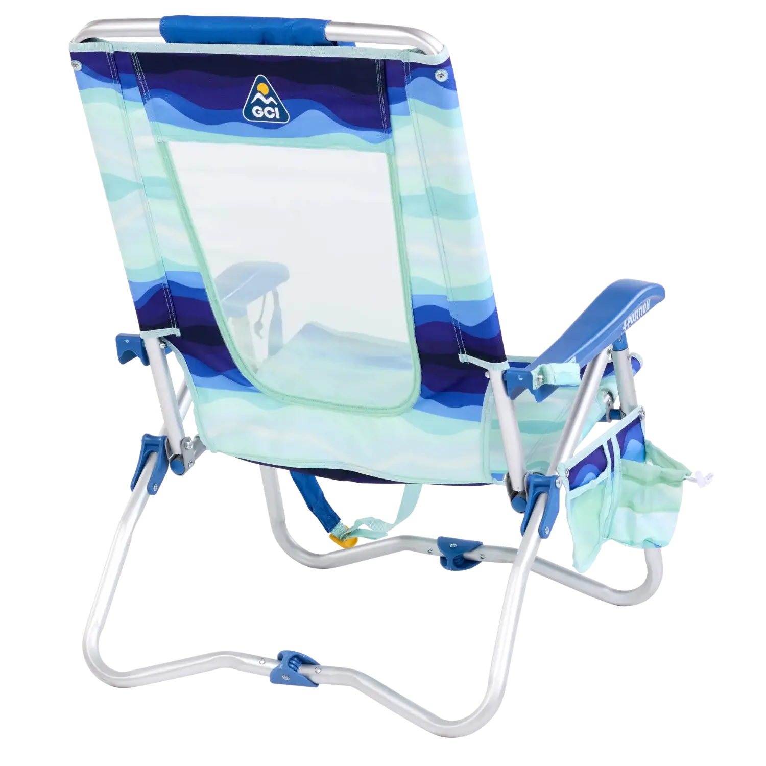 Rust-Resistant Aluminum Bi-Fold Beach Chair - Choice 601 - Portable Heavy-Duty Low Boy Chair for Ocean Side Detail
