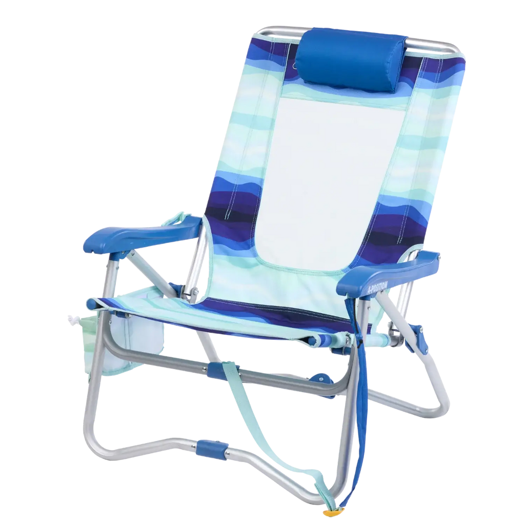 Rust-Resistant Aluminum Bi-Fold Beach Chair - Choice 601 - Portable Heavy-Duty Low Boy Chair for Ocean Side Detail