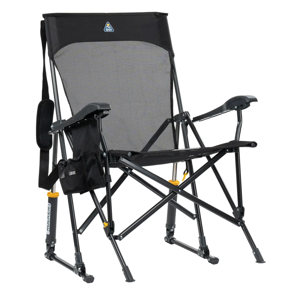 Premium All-Weather BreezeRocker - Choice 504 - RoadTrip Rocker Smooth Motion Camp Chair - Black