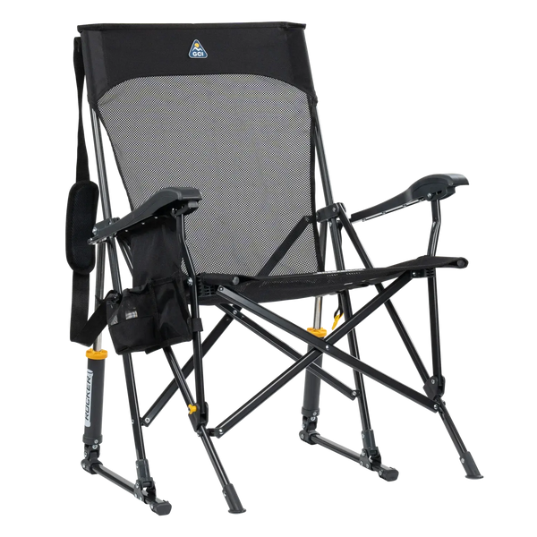 Premium All-Weather BreezeRocker - Choice 504 - RoadTrip Rocker Smooth Motion Camp Chair - Black