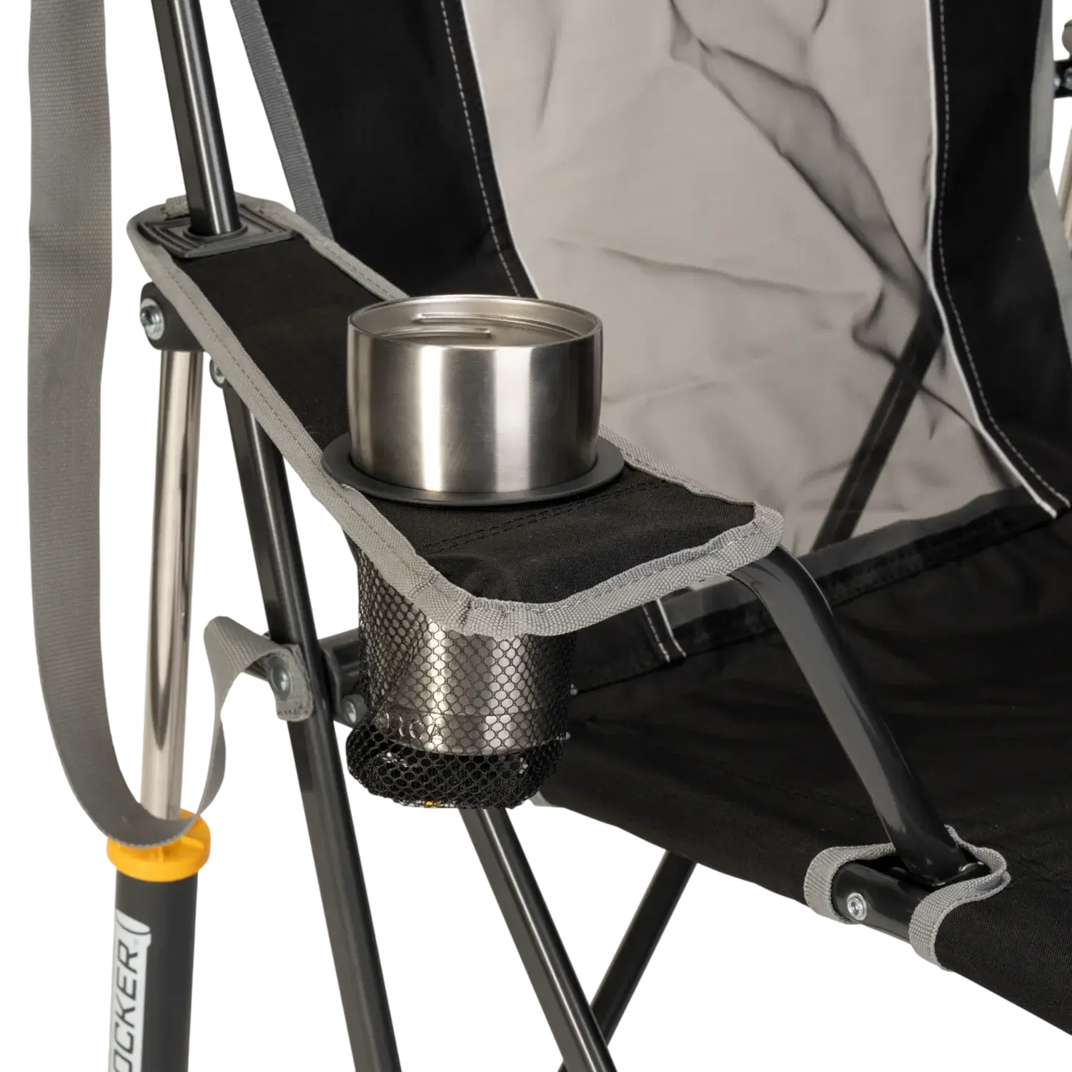 Luxury Camp Comfort Pro Rocker - Choice 375 - Patented Spring-Action Rocking Chair for Camping Detail
