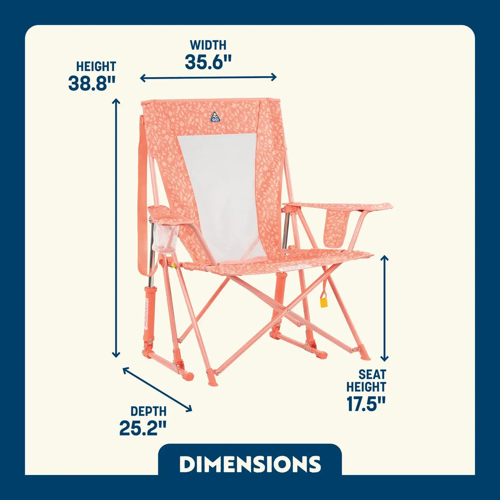 Luxury Camp Comfort Pro Rocker - Choice 375 - Patented Spring-Action Rocking Chair for Camping Detail
