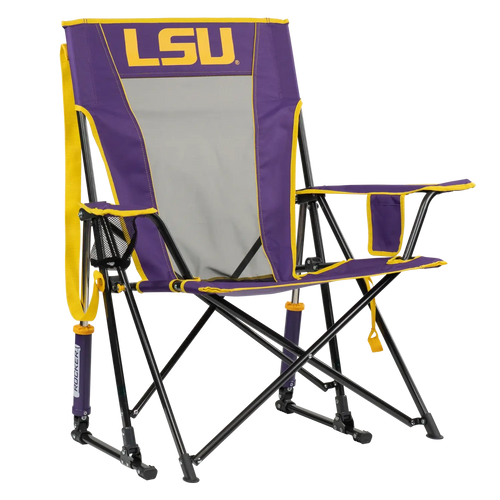 Heavy-Duty Freestyle College Comfort Pro Rocker - LSU Tigers - Choice 880 - RoadTrip Rocker Smooth Motion Camp Chair - Default Title