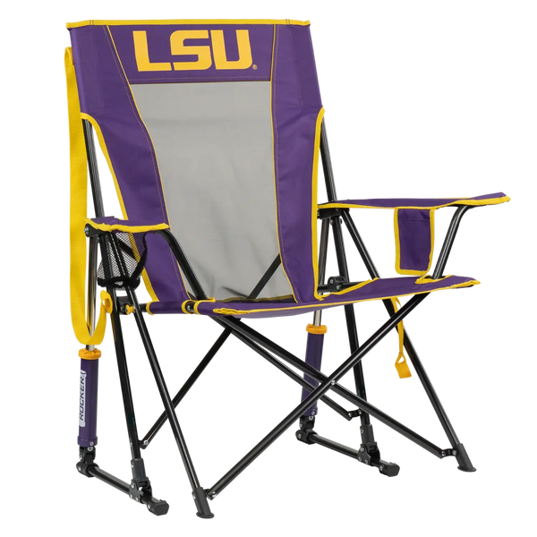 Heavy-Duty Freestyle College Comfort Pro Rocker - LSU Tigers - Choice 880 - RoadTrip Rocker Smooth Motion Camp Chair - Default Title