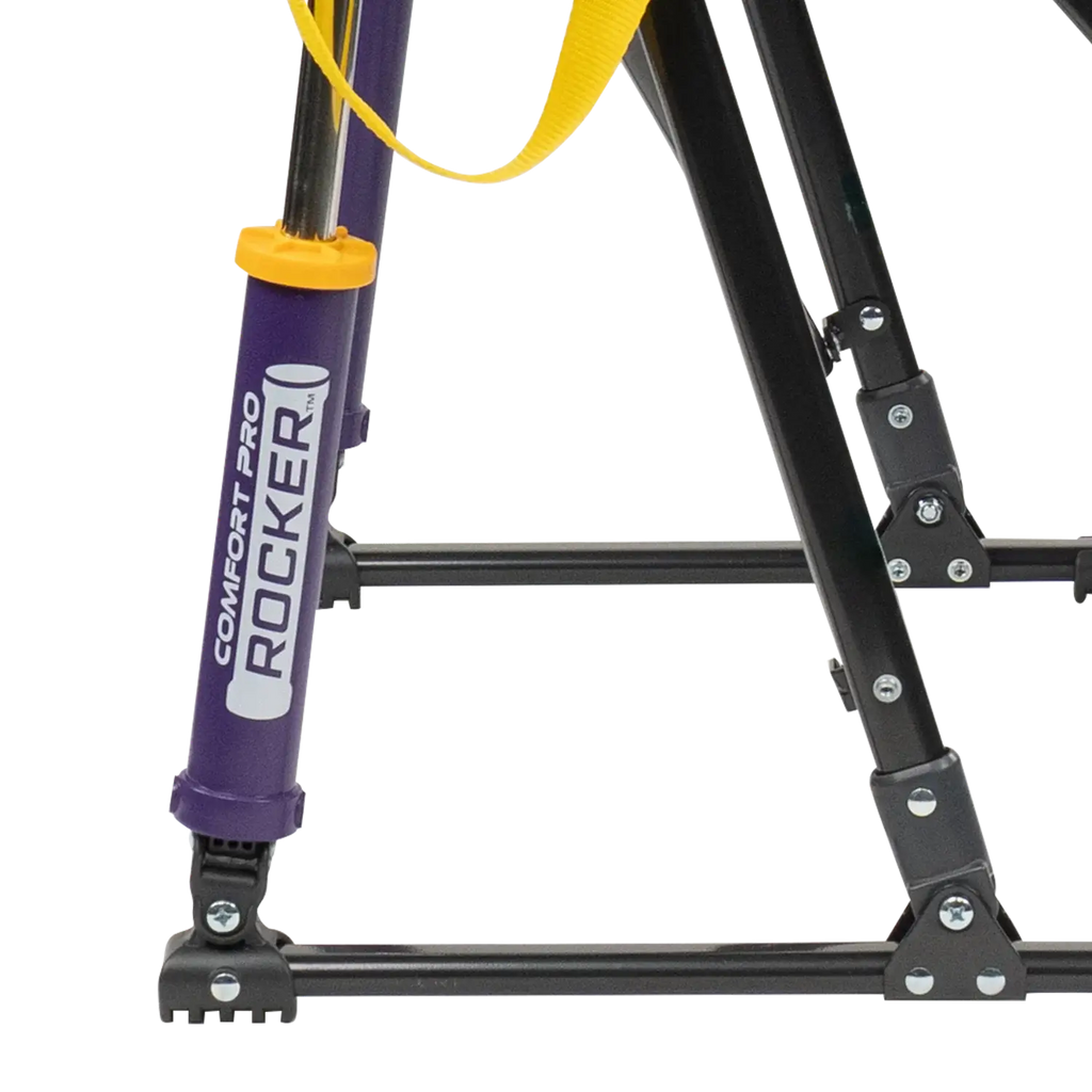 Heavy-Duty Freestyle College Comfort Pro Rocker - LSU Tigers - Choice 880 - RoadTrip Rocker Smooth Motion Camp Chair Detail