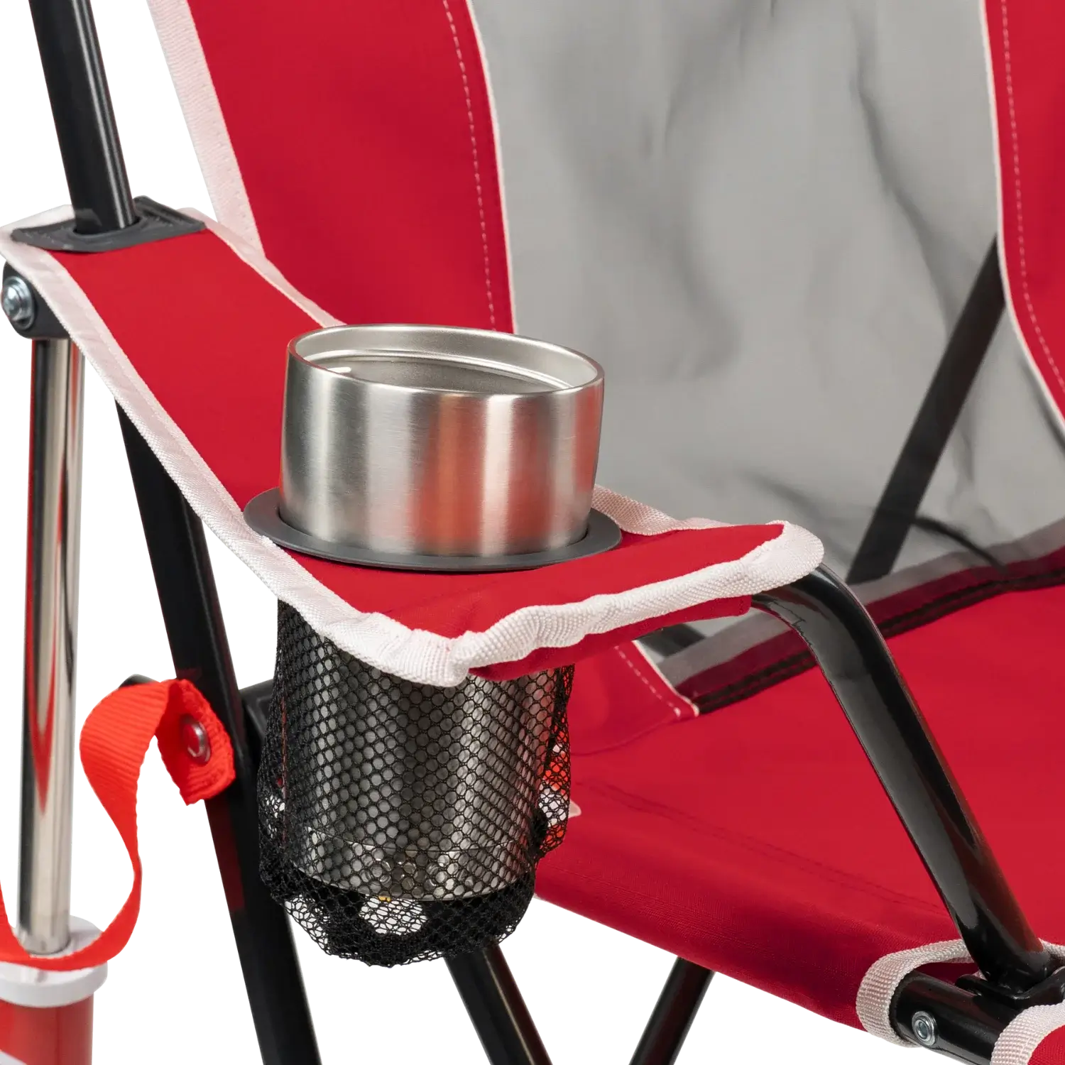 Premium All-Weather College Comfort Pro Rocker - Nebraska Cornhuskers - Choice 161 - Freestyle Rocker Portable Outdoor Folding Chair Detail