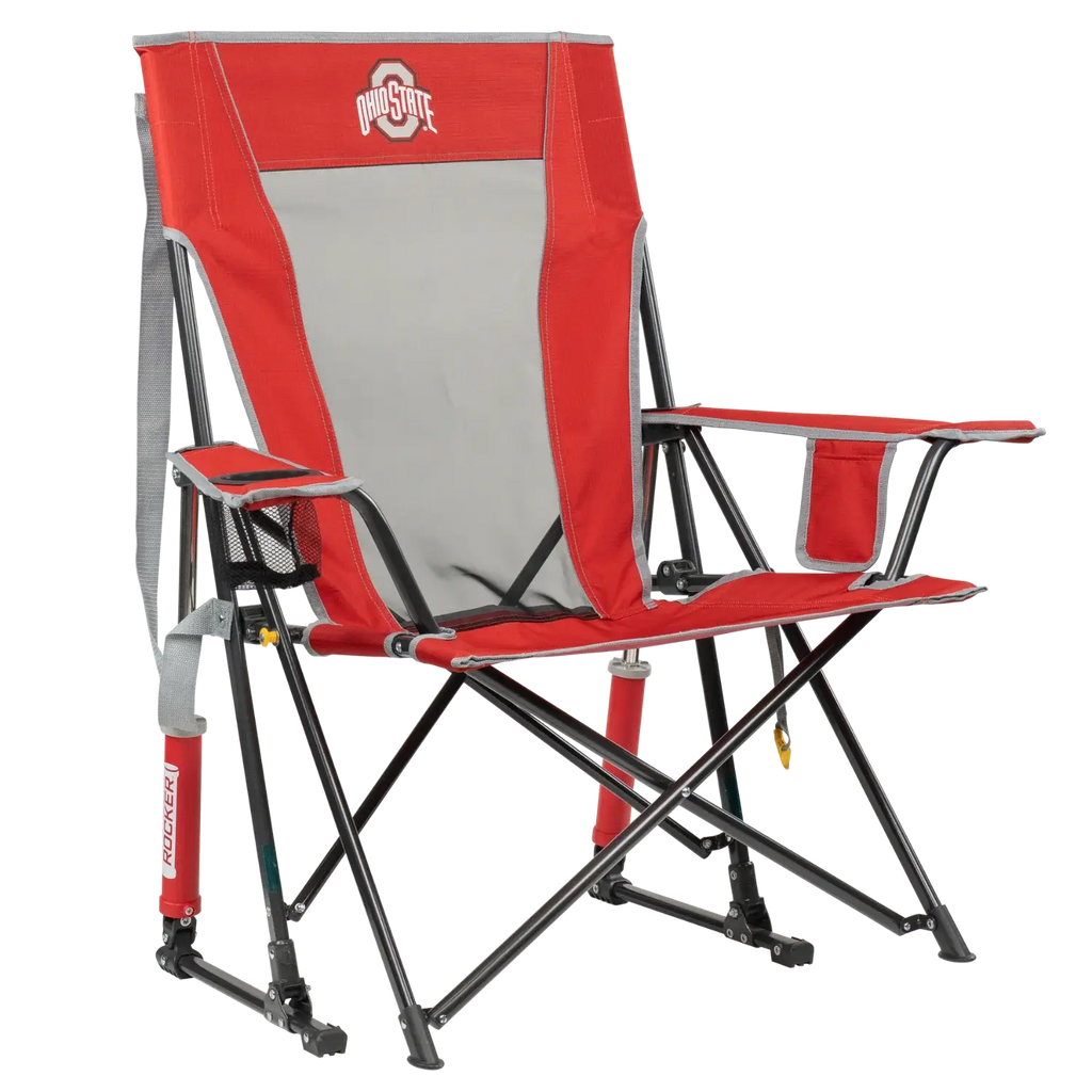Luxury Camp College Comfort Pro Rocker - Ohio State Buckeyes - Choice 676 - RoadTrip Rocker Smooth Motion Camp Chair - Default Title