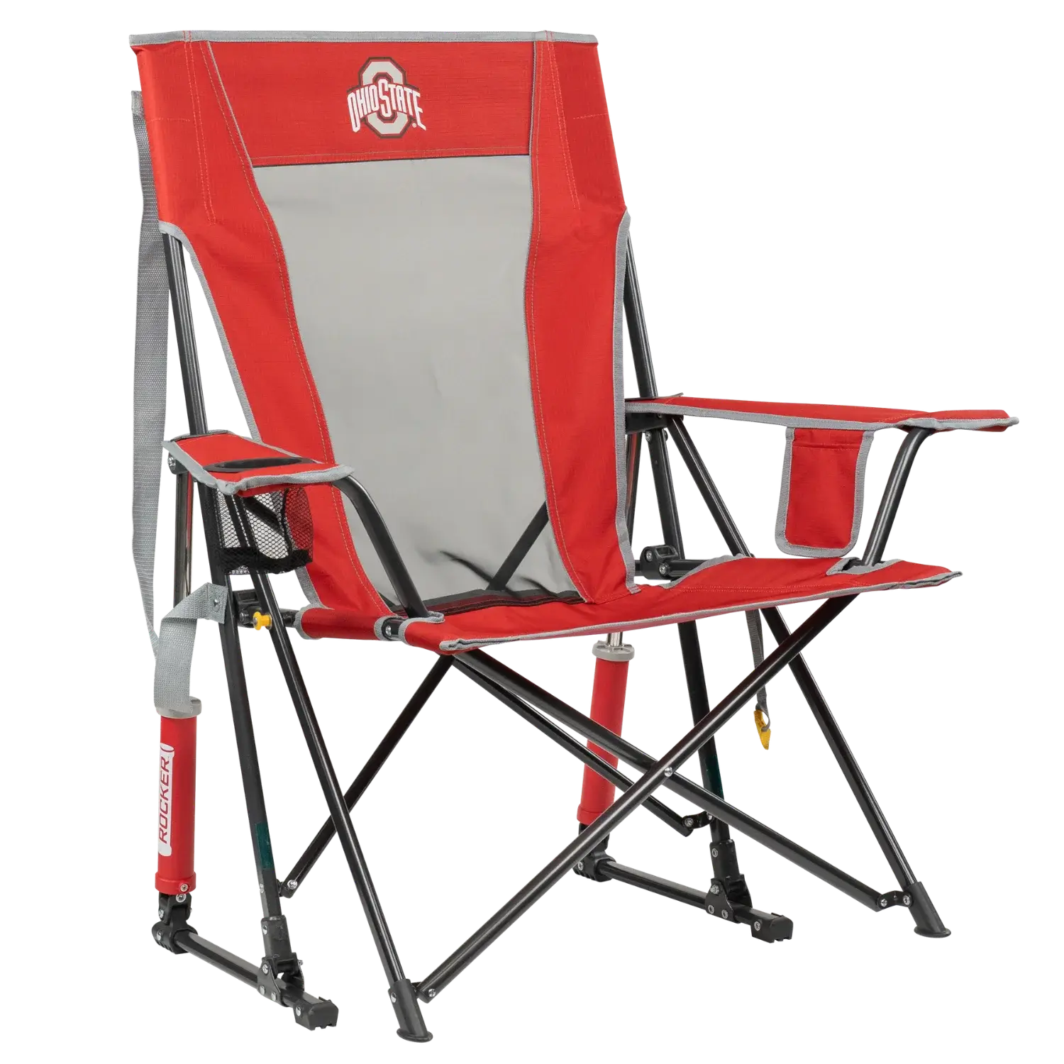 Luxury Camp College Comfort Pro Rocker - Ohio State Buckeyes - Choice 676 - RoadTrip Rocker Smooth Motion Camp Chair - Default Title