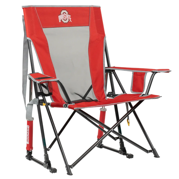 Luxury Camp College Comfort Pro Rocker - Ohio State Buckeyes - Choice 676 - RoadTrip Rocker Smooth Motion Camp Chair - Default Title