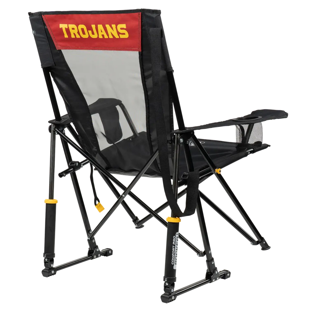 Smooth Motion College Comfort Pro Rocker - USC Trojans - Choice 856 - Freestyle Rocker Portable Outdoor Folding Chair Detail