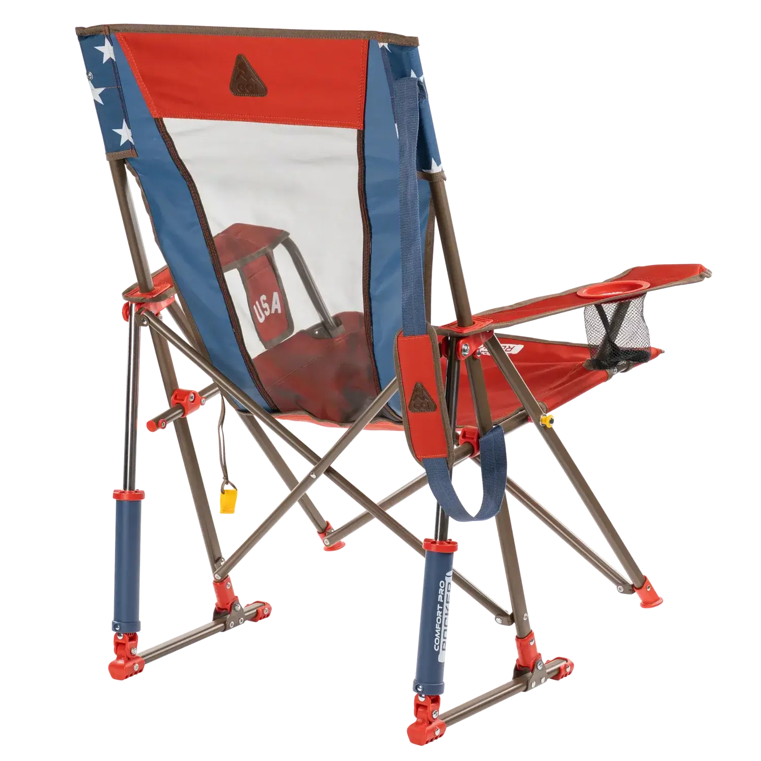 Premium All-Weather Comfort Pro Rocker - USA Anniversary Deluxe - Choice 424 - RoadTrip Rocker Smooth Motion Camp Chair Detail