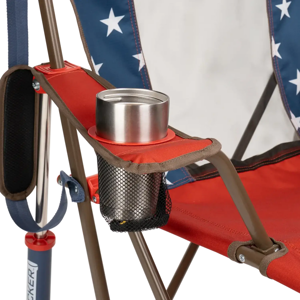 Premium All-Weather Comfort Pro Rocker - USA Anniversary Deluxe - Choice 424 - RoadTrip Rocker Smooth Motion Camp Chair Detail