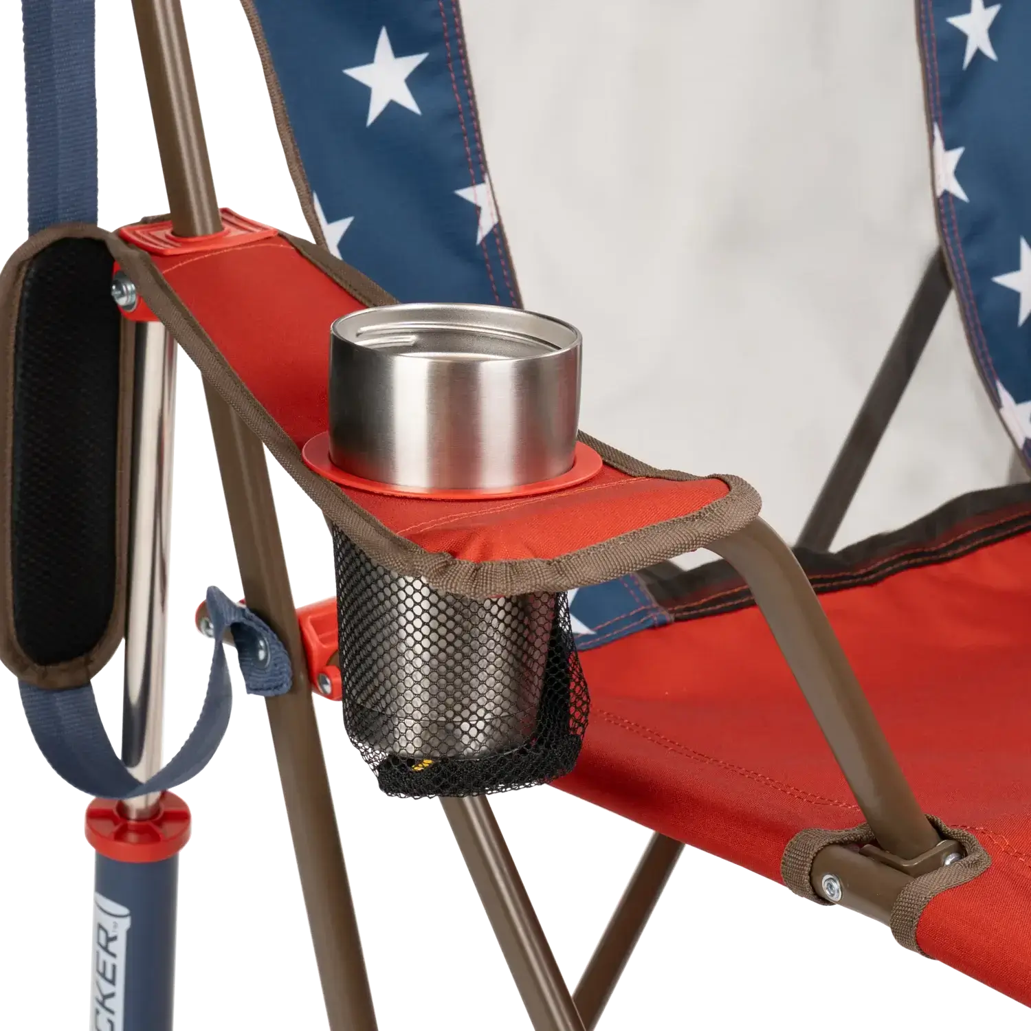 Premium All-Weather Comfort Pro Rocker - USA Anniversary Deluxe - Choice 424 - RoadTrip Rocker Smooth Motion Camp Chair Detail