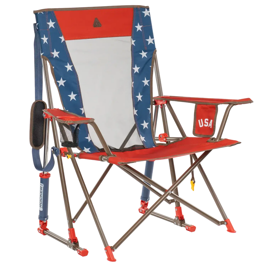 Premium All-Weather Comfort Pro Rocker - USA Anniversary Deluxe - Choice 424 - RoadTrip Rocker Smooth Motion Camp Chair - Default Title