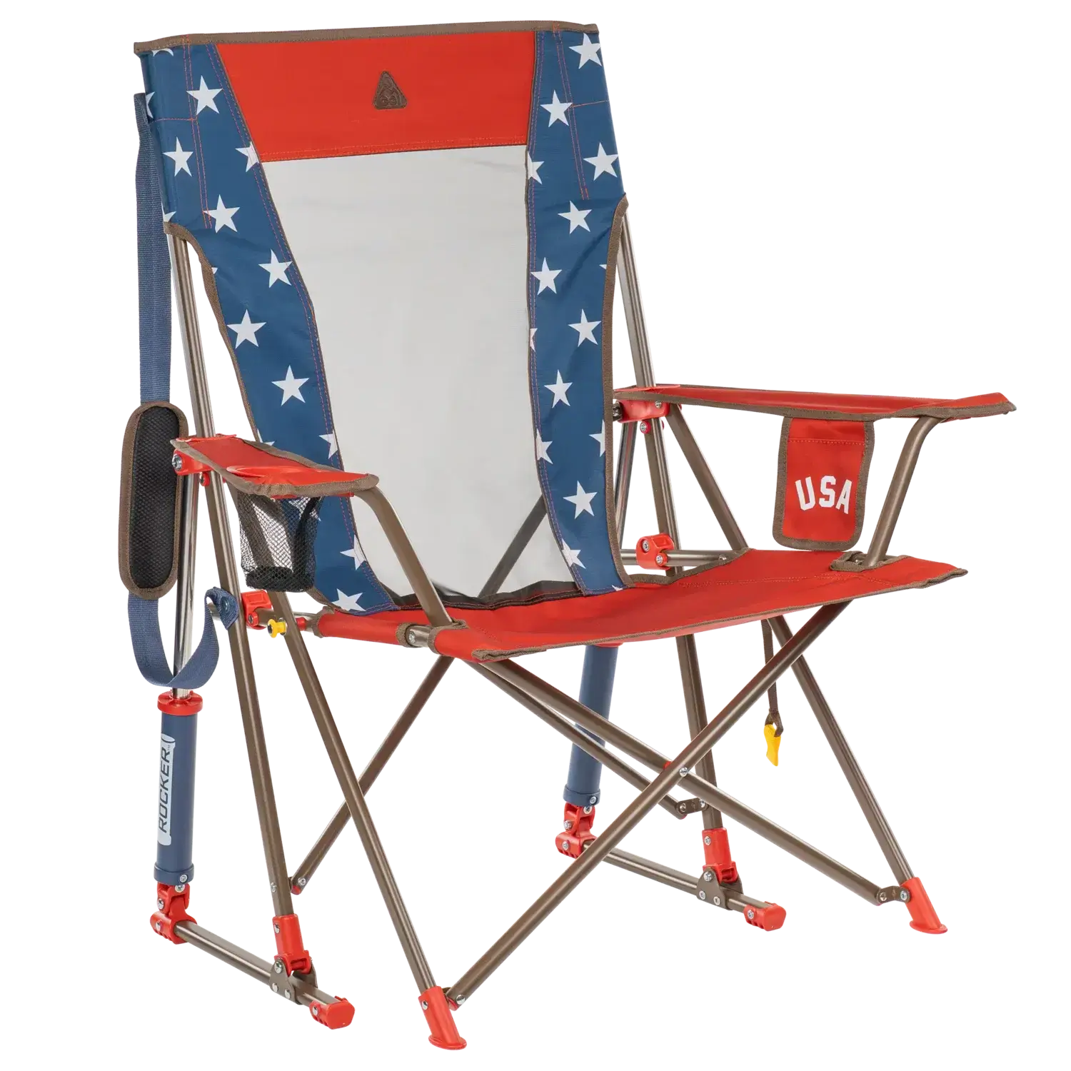 Premium All-Weather Comfort Pro Rocker - USA Anniversary Deluxe - Choice 424 - RoadTrip Rocker Smooth Motion Camp Chair - Default Title