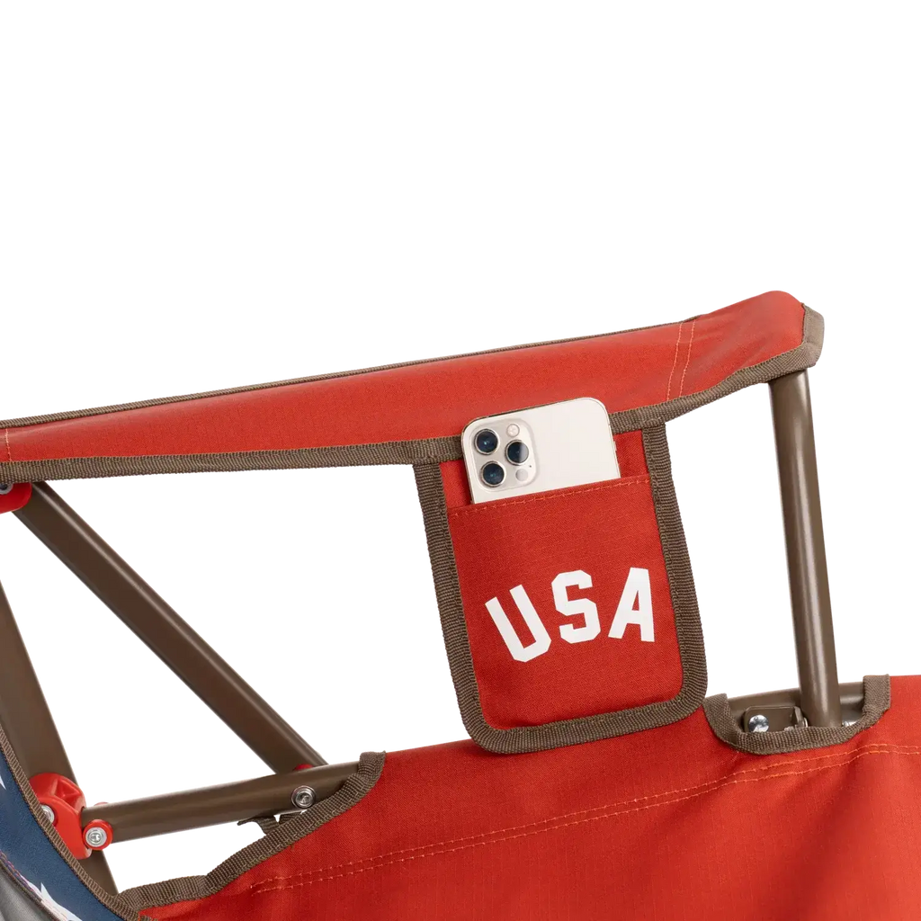 Premium All-Weather Comfort Pro Rocker - USA Anniversary Deluxe - Choice 424 - RoadTrip Rocker Smooth Motion Camp Chair Detail