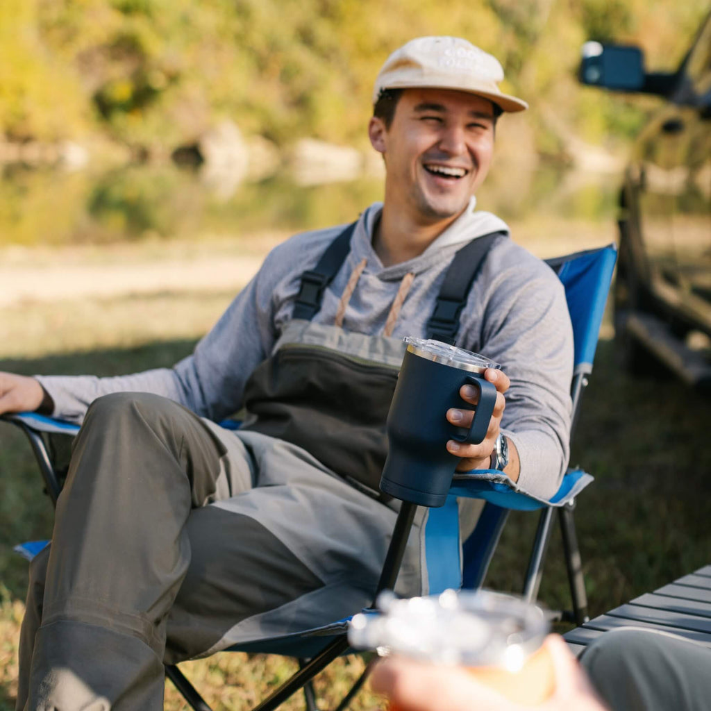 Telescoping Frame Comfort Quad Chair - Choice 989 - Space-Saving Micro-Folding Chair for Backpacking Detail