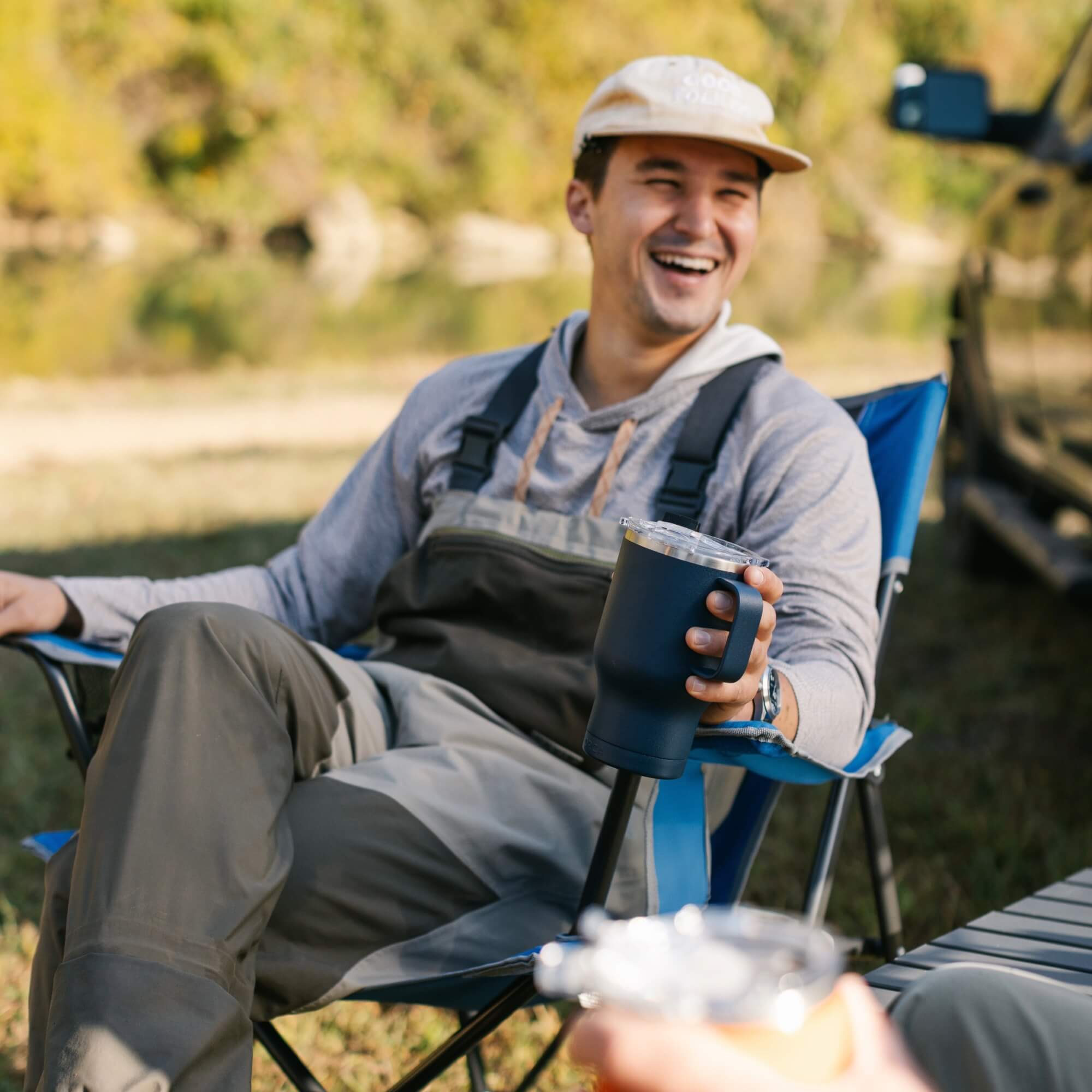 Telescoping Frame Comfort Quad Chair - Choice 989 - Space-Saving Micro-Folding Chair for Backpacking Detail