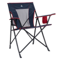 Telescoping Frame Comfort Quad Chair - Choice 989 - Space-Saving Micro-Folding Chair for Backpacking - Indigo/Red
