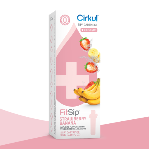 Zero-Calorie FitSip Strawberry Banana 0KFS - Zero-Calorie Multi-Flavor Sip Pods for Water Bottle - Default Title