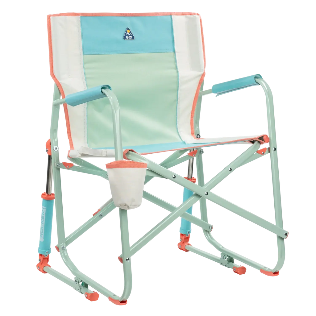 Patented Spring-Action Freestyle Rocker - Choice 711 - RoadTrip Rocker Smooth Motion Camp Chair - Ivory