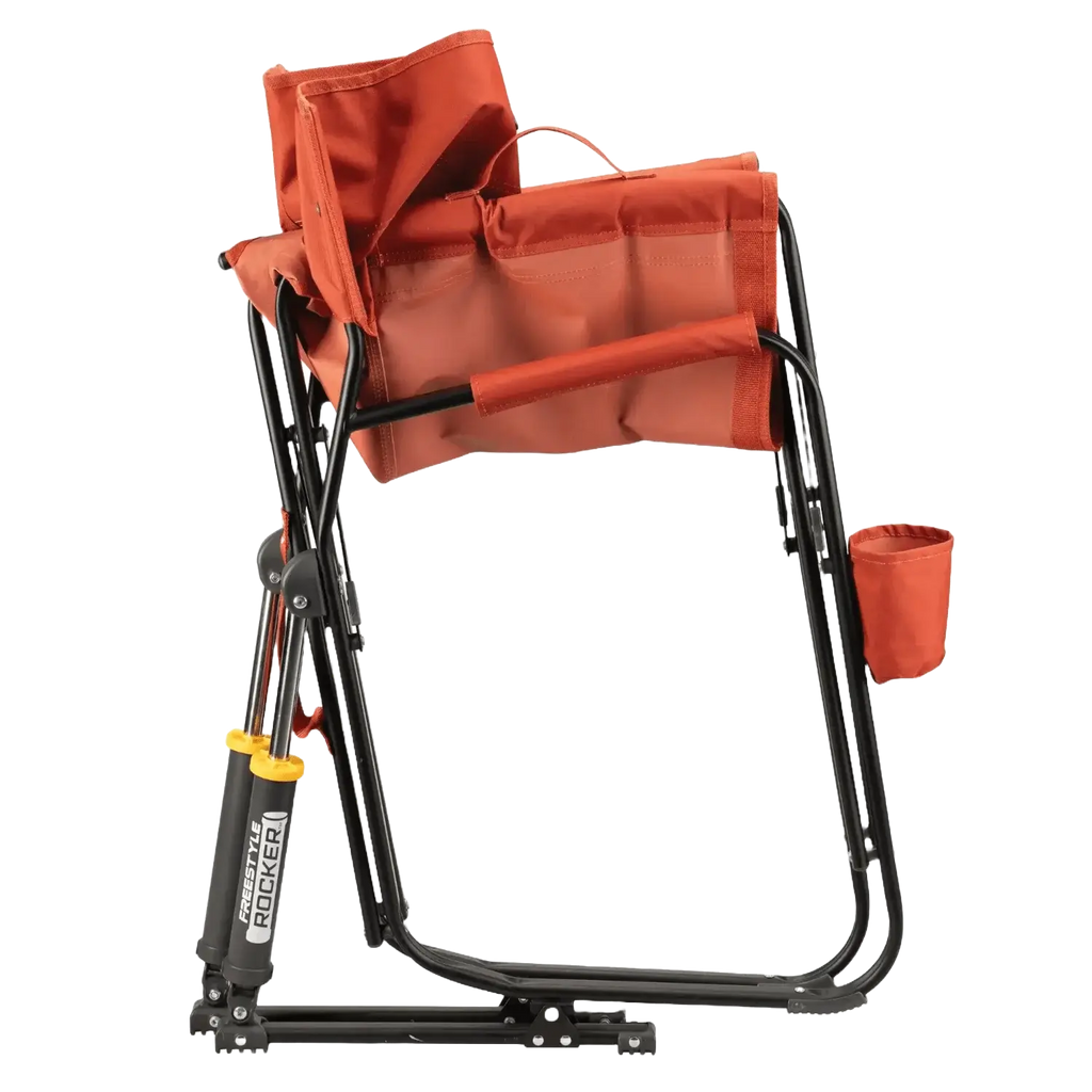 Heavy-Duty Freestyle Freestyle Rocker - Pumpkin Spice - Choice 373 - Patented Spring-Action Rocking Chair for Camping Detail