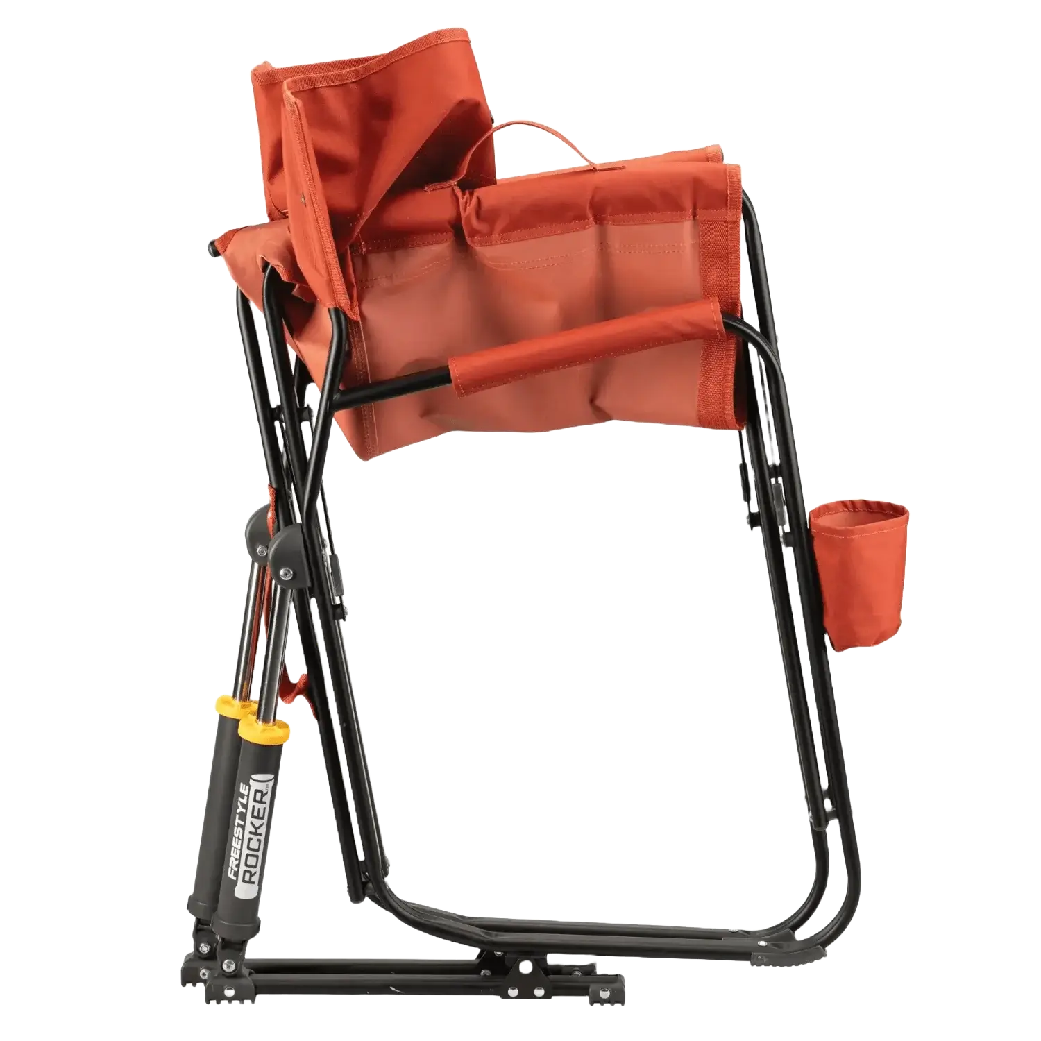Heavy-Duty Freestyle Freestyle Rocker - Pumpkin Spice - Choice 373 - Patented Spring-Action Rocking Chair for Camping Detail
