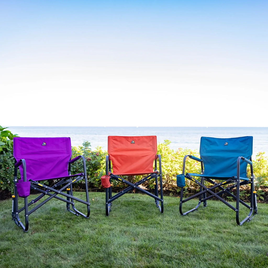 Heavy-Duty Freestyle Freestyle Rocker - Pumpkin Spice - Choice 373 - Patented Spring-Action Rocking Chair for Camping Detail