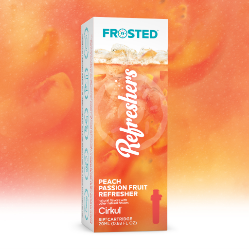 Zero-Calorie Frosted Peach Passion Fruit Refresher D3BS - Sugar-Free Fruit Flavor Cartridge Refill - Default Title