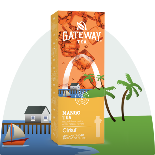 Natural Fruit Flavored Gateway Mango Tea AQB7 - Electrolyte Hydration Enhanced Taste Cartridges - Default Title