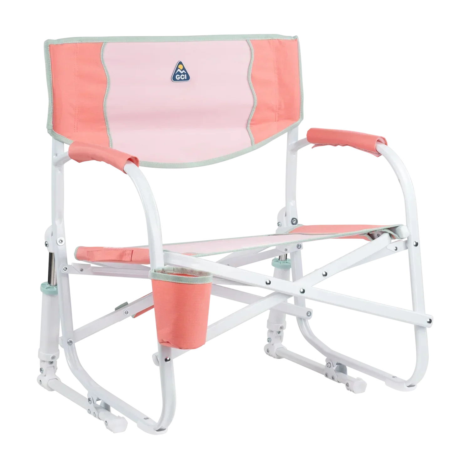 Heavy-Duty Freestyle Grab & Go Rocker - Choice 551 - Freestyle Rocker Portable Outdoor Folding Chair - Coral
